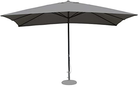 milani home - Ombrellone Da Giardino 3x4 Palo Laterale A Braccio Decentrato Nero, Telo grigio Per Esterno Ristorante Gelateria Bar Hotel Albergo