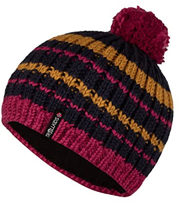 Trollkids Kinder Hafjell Bommelmütze, Marineblau/Honig/Feuerbeere, Größe 6-12 Years;52-56cm