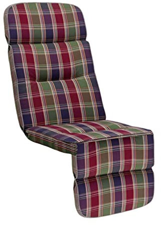 KETTtex EXKLUSIV Auflage Relaxliege Rot/Grün/Blau I Gartenliege Polster 175x50x9cm I KTH3 Liegenauflage weich & robust I atmungsaktive Liegestuhl-Auflage I UV-beständiges Liegekissen I Dessin 8699