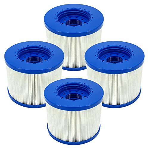 Aoyern Ersatzfilter für Whirlpool Filter, Spa Kartusche Mit Schraubgewinde Filter, für Aufblasbar Filterkartuschen, Kompatibel mit Hot Tub, Clever Spa, Aqua Spa, All Seasons (4 Stücke)
