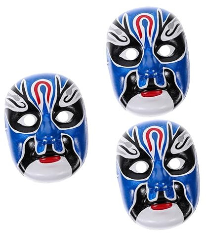 ABOOFAN 3stücke Chinesische Peking Maske Dekorative Halloween Maske Für Cosplay Und Wandgestaltung Einzigartiges Design Elegante Wanddekoration Für Partys Und Fotografie
