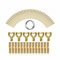 Kit per appendere quadri in metallo con chiodi assortiti, ganci e fili per pareti dure e cartongesso, kit di fissaggio per quadri, cornici per specchi, tele e ganci per pittura (60 pezzi)