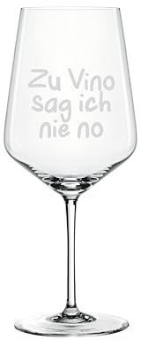 Spiegelau & Nachtmann Style Weinglas 630ml mit Gravur Zu Vino sag ich nie no - Witziges Geschenk für Weinliebhaber - Glas mit Spruch - Geburtstagsgeschenk für Sie & Ihn (Zu Vino)
