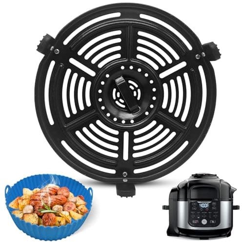GCQ Air Fryer Accessories for Ninja Foodi MINI 4.7L 6 in 1 OP100UK MAX 7.5L 14 in 1 OL650UKCP OP300UK OP350UK OP450UK OP500UK Multi Cooker, Air Fryer Grill Pan Crisper Plate Replacement Parts Tray