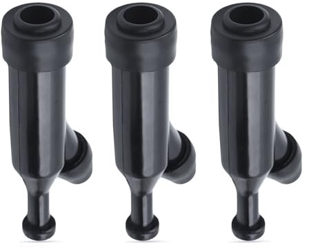 3 Pack Spark Plug Caps for GX160 GX390 GX120 GX240 GX270 GX340 GX200 Engine, Spark Plug Boot Resistor Replacement Professional Spare Parts