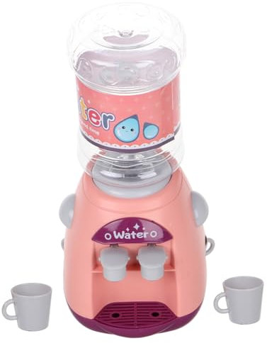Vaguelly Dispositivo De Agua Mini Eléctrico para Juguete De Dispensador con Tazas Máquina De Agua para rol y Fiestas De Cumpleaños Sin Batería Color Rosa