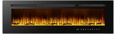 Kekai Chimenea Eléctrica de Pared Empotrable Maine 173x10x46 cm 2000 W con Simulación de Fuego | Panel de Control Táctil y Conexión App