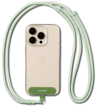 Ringke Holder Link Flow Shoulder Strap [Y-Type] Cordon Bandoulière Sangle de Cou Téléphone Portable Sans Enchevêtrement Accessoires pour Smartphone - Mute Mint