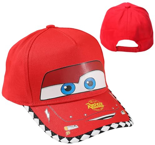 Cars Baseballmütze,Cartoon Verstellbare Baseballmütze Sonnenmütze,Sonnenschutz Cap Schirmmütze Breathable Summer Cotton Sun Hat für Kinder Ab3-8Jahren