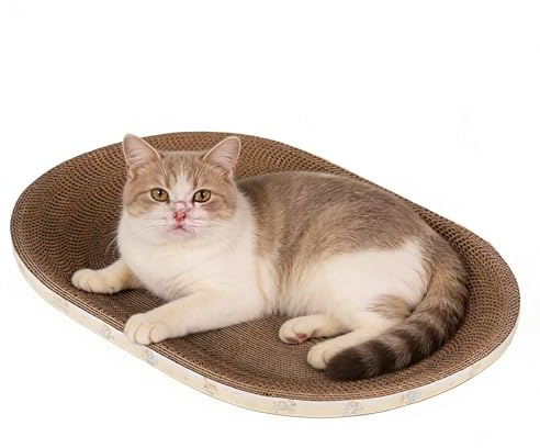 Nuytghr für Katzen aus Pappe, Möbelschutz aus Wellpappe, großes Spielbett für Katzen, freundliches, Robustes Material mit lustiger, Zubehör für Haustieraktivitäten, Verwendung zum Kratzen und