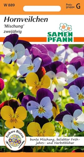 SAMEN PFANN® Hornveilchen, Mischung - Blumen-Samen Hornveilchen-Samen Saatgut Samen (Viola cornuta)