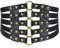Oyccen Women's Retro Hollow Wide Waistband Elastic Dress Decoration Girdle Waist Cincher Corset Belt, Black, One Size