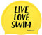 BUDDYSWIM Gorro Natacion Hombre y Mujer de Silicona para Piscina o Aguas Abiertas, Gorro Silicona Natacion para Hombre y Gorro Piscina Mujer Pelo Largo. Color Llamativo Buena Visibilidad. Amarillo