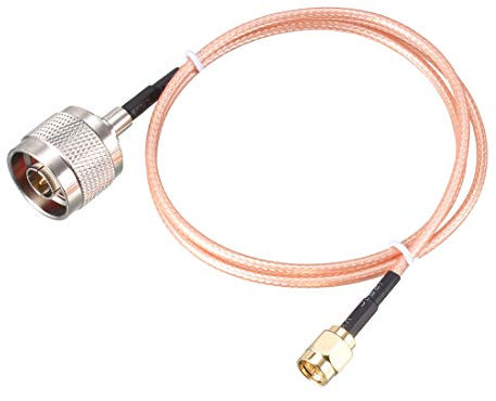 sourcing map Koax-Verlängerungskabel 50 Ohm 1,2m SMA Stecker auf N-Stecker RG316 Jumper Kabel