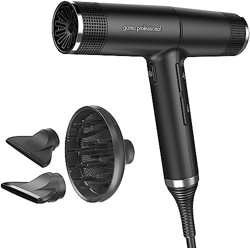 GA.MA Italy Professional, iQ Perfect Haartrockner, Ultraleichter Haartrockner mit intelligentem bürstenlosem Motor, Oxy-Active-Technologie für glänzendes, kräuselfreies Haar, 1600 W Leistung, Schwarz