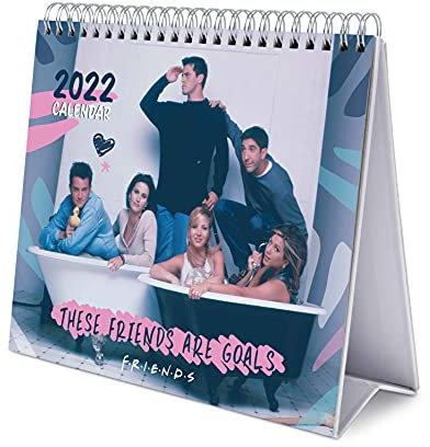 Grupo Erik Tischkalender 2022 - Friends Kalender 2022 Tischkalender - Tischplaner 2022 Planer 2022, CS22009, Grau