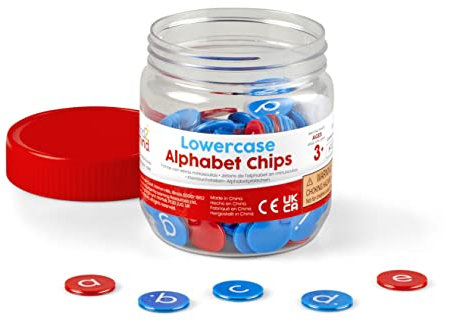 Learning Resources Lettres minuscules de l’alphabet , jeu de 6 x 26 objets de tri avec des consonnes et des voyelles pour les activités d’apprentissage de la lecture en classe ou à domicile, 3+