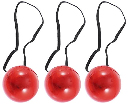 jojofuny 3 stücke Clownnasen Für Erwachsene Rudolph Leuchten Clownsnase Für Erwachsene Clown Nasen Glühende Rote leistung Clownnase Für Kinder Fasching KostüM ZubehöR