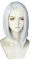 OW Ashe Cosplay Wig White Short Side Part Straight Wigs Women Hair