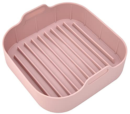 10 Pulgadas olla freidora aire cesta cuadrada silicona microondas almohadilla silicona multifuncional, revestimientos papel pergamino revestimiento reutilizable olla