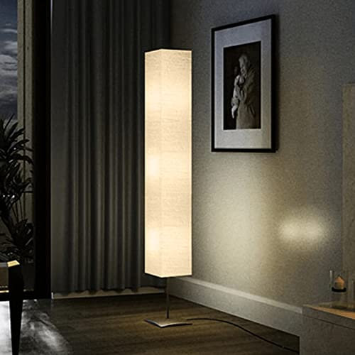 Tidyard Lampadaire avec Support en Acier Lampe de Salon 170 cm Beige