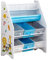 NICEME Kids Bookshelf Toddler Bookcase for Nursery, Toys Box Storage Unit Children's Book Shelf Organiser for Kids Room (Blue Lion Pattern,Shelf+6 Drawers)