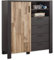 DALLAS Highboard in Montana Oak Optik, Graphit - Moderne Kommode mit Schubladen für das Jugendzimmer - 116 x 131 x 46 cm (B/H/T)