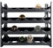 VIRSUS Cantinetta scaffale componibile Color Grigio, misura 60x24x54 cm, cantina in Plastica con 4 Ripiani da 6 slot, Portabottiglia impilabile per vino, acqua, acqua champagne -2073F (24 Bottiglie)