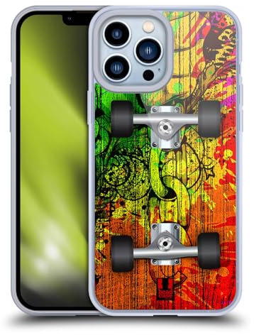 Head Case Designs Salpicaduras Skateboards Caso Funda de Gel Suave Compatible con Apple iPhone 13 Pro MAX