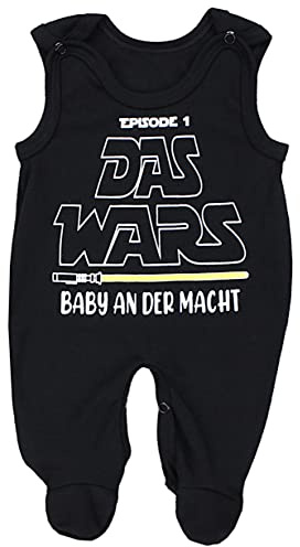 TupTam Unisex Baby Strampler mit Spruch I love Mum and Dad, Farbe: Schwarz - DAS WARS, Größe: 56