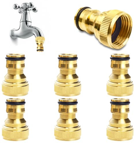 GZjiyu 8 Pcs Raccord Tuyau, Laiton Adaptateur Robinet Tuyau, Adaptateur Connecteur Tuyau Arrosage pour Cuisine, Jardin, Salle de Bain, Intérieur Extérieur
