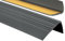 PerfectPVC Perfil de PVC autoadhesivo de borde para escaleras 65 x 40mm 1,00 m Tiras antideslizantes para peldaños Esquina cantos Protector nariz de escalera de caucho Forma de L Antracita