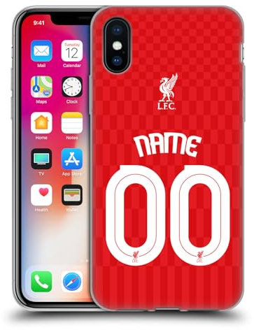 Head Case Designs Officially Licensed Custom Customised Personalised Liverpool Football Club Red Personalise Home Away Third Kit Shirt Soft Gel Case Compatible With Apple iPhone X/iPhone XS