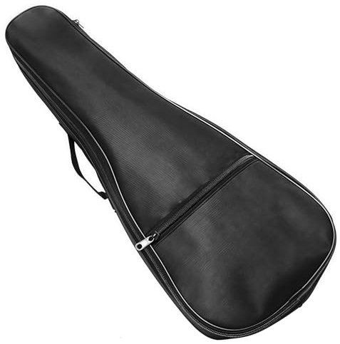 Musiin 26-Zoll-Ukuleletasche, verstellbare Ukuleletasche mit einem Schultergurt, Fronttasche,gepolstertem Korpus, tragbare Aufbewahrungstasche für Reisen, Training, Unterricht und Auftritt (Schwarz)