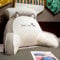 LANPEW Reading Pillow,rückenkissen mit armlehnen,lesekissen für Bett,bettsessel Rückenlehnenkissen Rückenstütze,Kissengeschenke für Lesen,Arbeiten,und Spielen (Bohnensamt grau, 75 * 50cm)