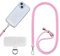 Jaslongri Handykette Universal, Handy Lanyard, Hanging around the neck or diagonally spanning, with a metal patch and adjustable and detachable rope. (Rosa)