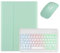 kaidisen Backlit Keyboard Case for Galaxy Tab A9 Plus 11 inch Keyboard Case with Mouse, Detachable Backlight Color Keyboard Case,Mint Green+White