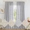 MIULEE Leinen Gardinen Vorhänge mit Kräuselband Weiss Gardine Vorhang Leinenoptik kräuselband Wohnzimmer Modern Voile Schienensystem Schlafzimmer 2er Set 140x300 cm Weiß Grau
