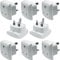 South Africa 3-pin Large Plug Type M (NOT Indian Type D plug) Adapter Convert to 3-pin UK Socket, BS 8546 Approved, Safety Protection Design, Flame Proof, 13A Fuse with Safety Shutter (8 Pieces White)