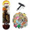 Komplettes Skateboard Tony Hawk PROFESSIONAL Starter Serie 7,75 Zoll + Mehrzweck-Tool + 50 glänzende Sticker (Roar 7,75 – Tool – 50 Sticks, 7,75 Zoll)