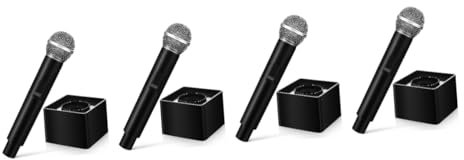 BCOATH 4 Stück Simuliertes Mikrofon Präsentationsmikrofon Microphoine Glitzermikrofon Kindermikrofon Simulieren Sie Mikrofon Requisiten Spielmikrofon Für Kidcraft Karaoke Spielzeug