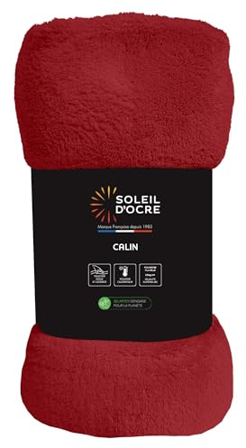 Soleil d'ocre, Plaid en flanelle 140x200 cm Calin Rot
