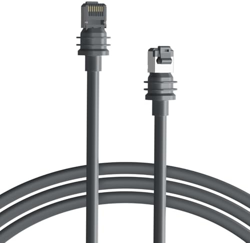 Steinwhale Ethernet Cable for Starlink Standard/Gen 3 and Mini 10M/33FT, Waterproof Barrel Jack, 26AWG CAT5E 1000Mbps Data Transfer, Outdoor Use, Cold & Heat Resistant, Replacement Extension Cable