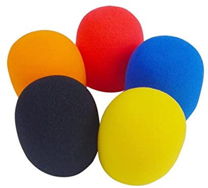 5 Pcs Assorted Colour Replacement Microphone Windscreen Cover Sponge