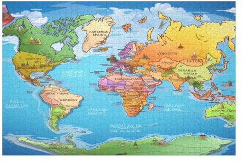 Holzpuzzle 1000 Teile, Karte von Europa Puzzles Erwachsene Und Kinder, Am Besten Für Die Familienspielsammlung - Puzzle （75×50cm）