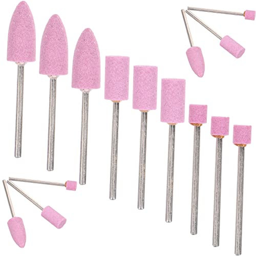 Generic 15pcs Set Sanding Drill Bit Rotary Tool Accessories Drill Press Rake Sanding Bits Abrasive Mounted Stone Die Bits Stone Rotary Grinding Bits Gel Kit Sanding Disc Circular Nut Metal