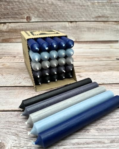 Kerzenfarm Hahn Stabkerzen-Set, 18cm Höhe, 22mm Durchmesser, 5 Farben, Bunte Kerzenbox (BOX 4)