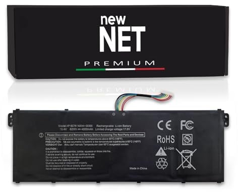 new net - Batteria Premium AP18C7M Compatibile con Acer Chromebook Spin 514 CP514-1H, CP514-1W, CP514-1WH [Celle altissima qualità 15.4V - 62Wh - 4000mAh]
