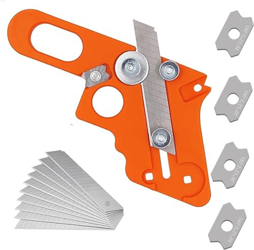 Furnierkantenschneider, Kantenhobel für Umleimer, Kantenhobel für Umleimer Edge Banding Trimmer mit 10 Ersatzklingen, Fasenhobel,Handschneidewerkzeug für Holzkantenbänder