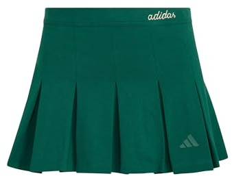 adidas Women's Seasonal Essentials Colorpop Skirt with Inner Leggings, Collegiate Green/Wonder Alumina, XL